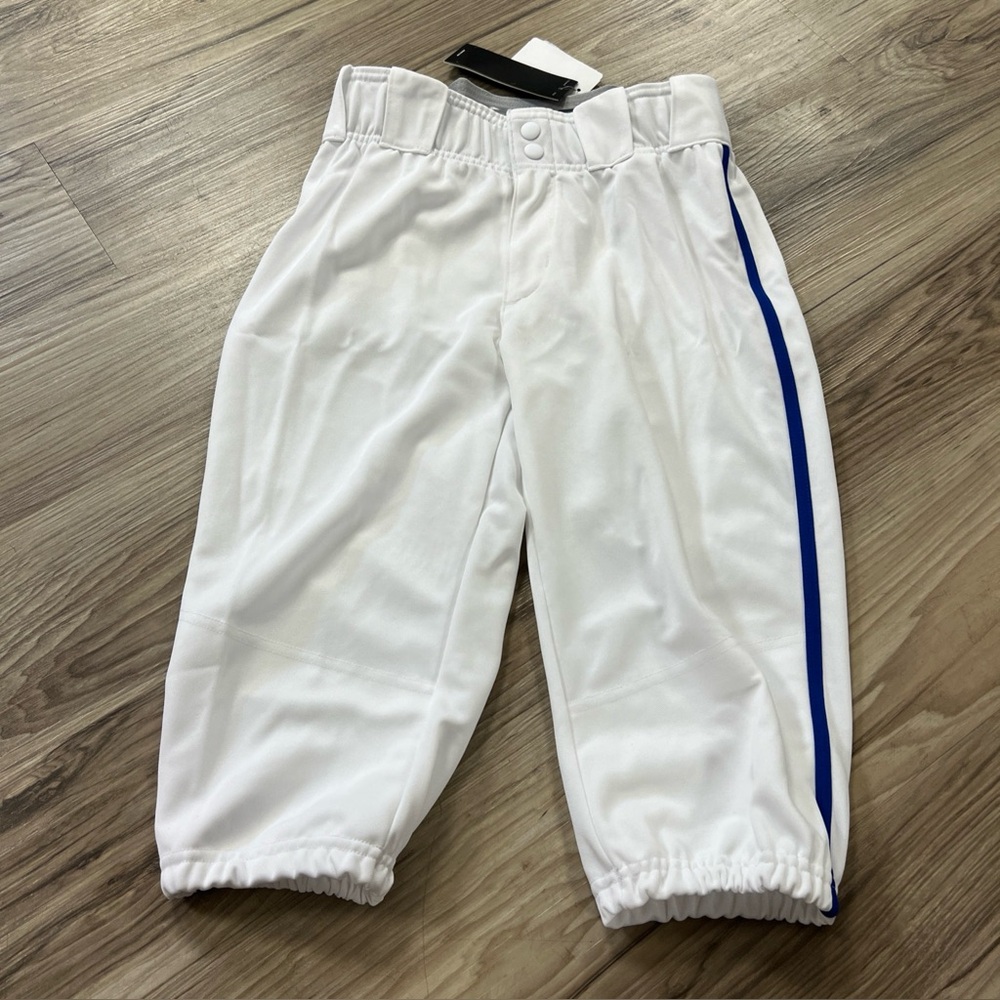 Adidas Icon Pro Pipe Knee Length Baseball Pant White/blue Youth Large GQ9141 $50
